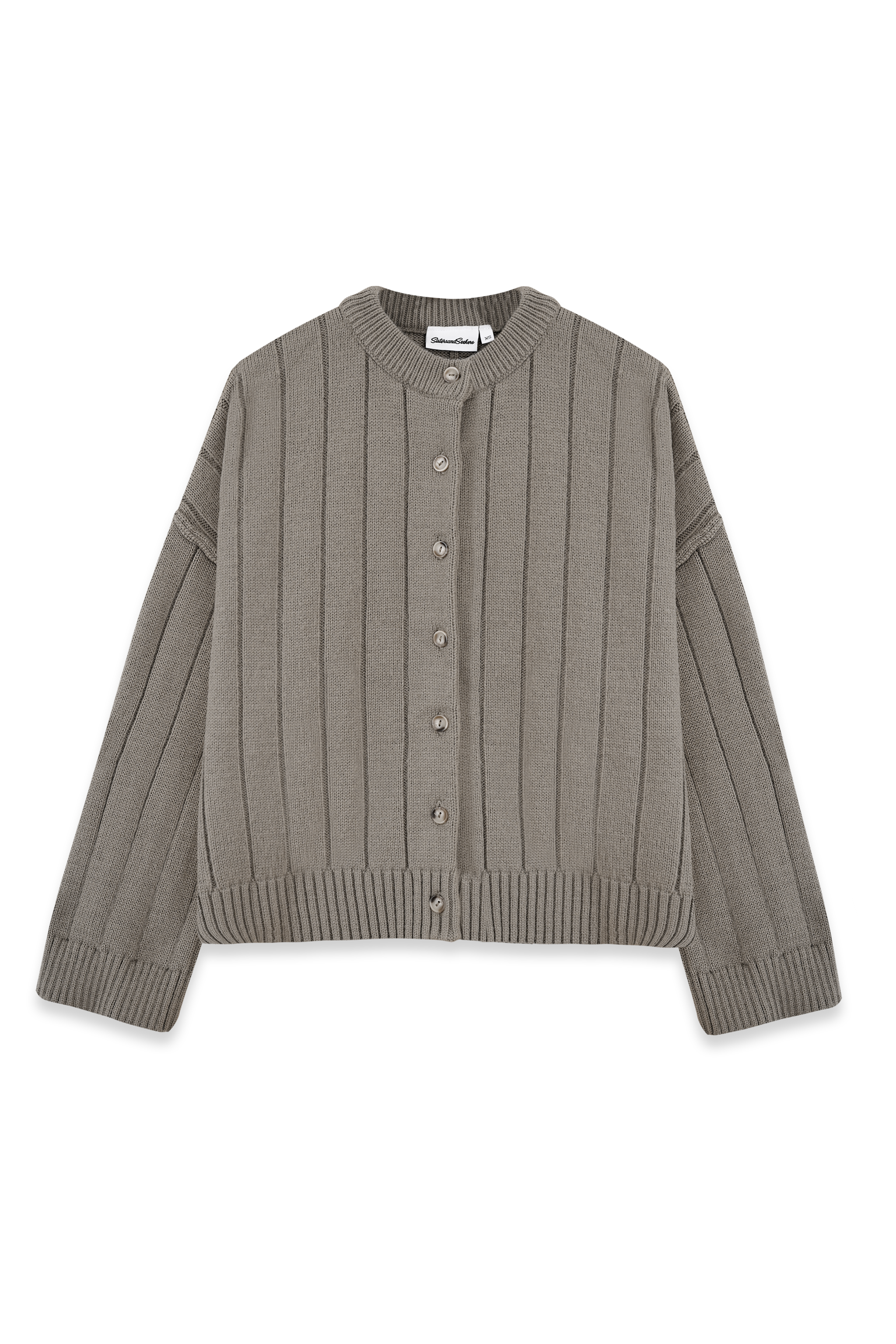 Bryant Button Cardigan in Beige